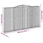 vidaXL Συρματοκιβώτια Τοξωτά 9 τεμ. 400x30x220/240 εκ. Γαλβαν. Ατσάλι