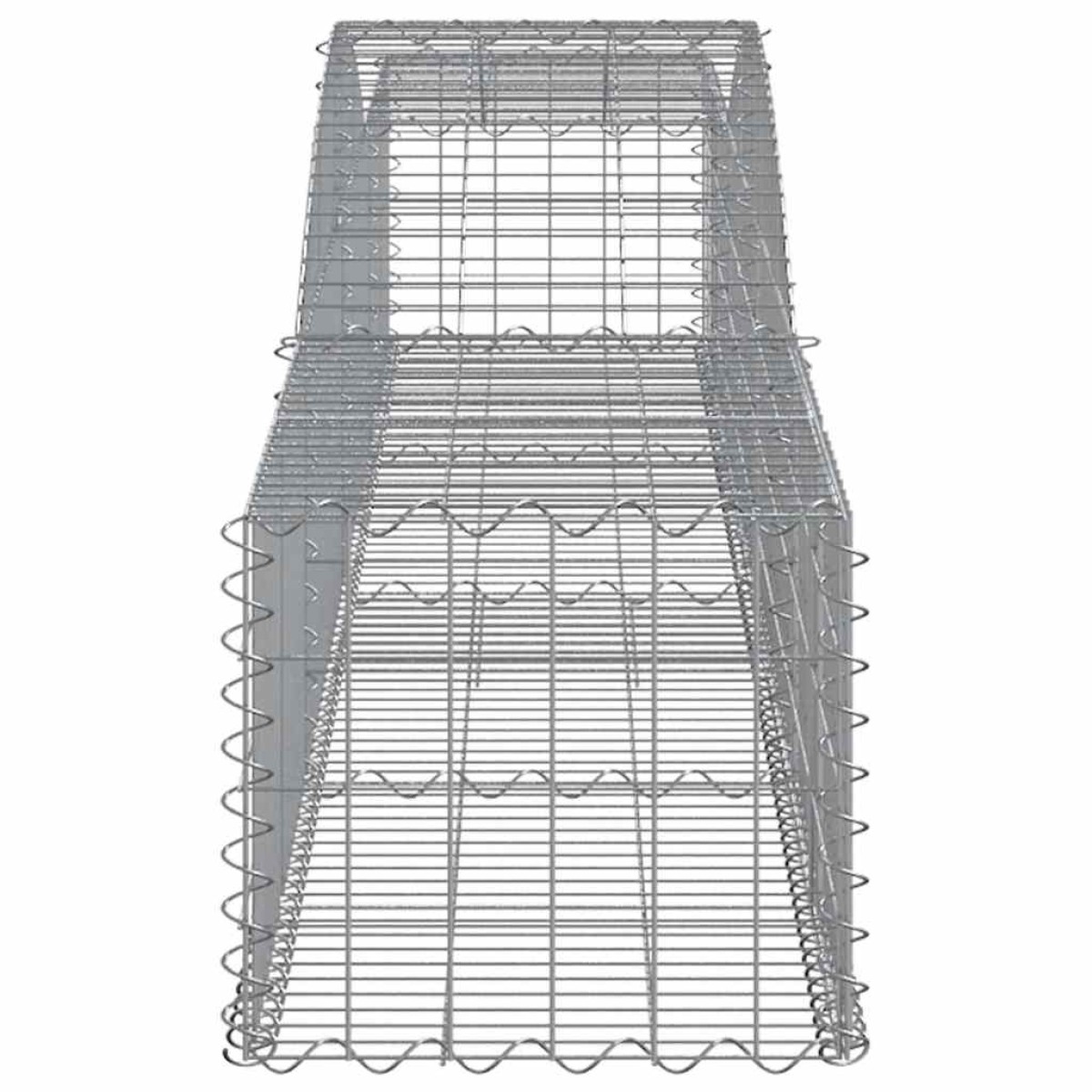vidaXL Συρματοκιβώτια Τοξωτά 2 τεμ. 400x50x40/60 εκ. Γαλβαν. Ατσάλι