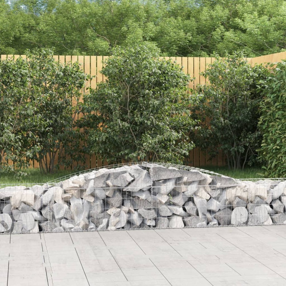 vidaXL Συρματοκιβώτια Τοξωτά 5 τεμ. 400x50x40/60 εκ. Γαλβαν. Ατσάλι