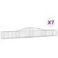 vidaXL Συρματοκιβώτια Τοξωτά 7 τεμ. 400x50x40/60 εκ. Γαλβαν. Ατσάλι