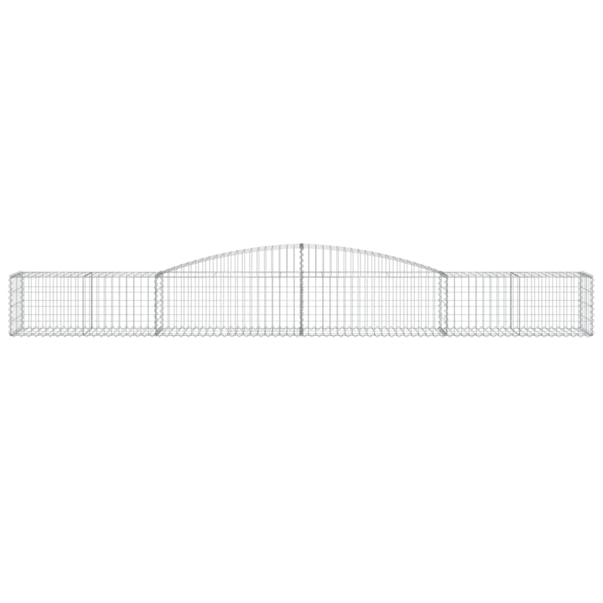 vidaXL Συρματοκιβώτια Τοξωτά 7 τεμ. 400x50x40/60 εκ. Γαλβαν. Ατσάλι