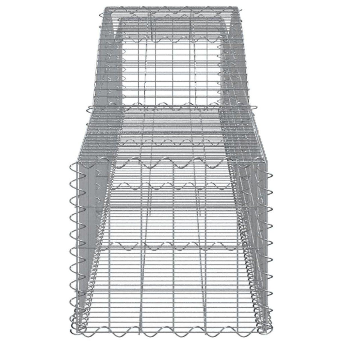 vidaXL Συρματοκιβώτια Τοξωτά 8 τεμ. 400x50x40/60 εκ. Γαλβαν. Ατσάλι