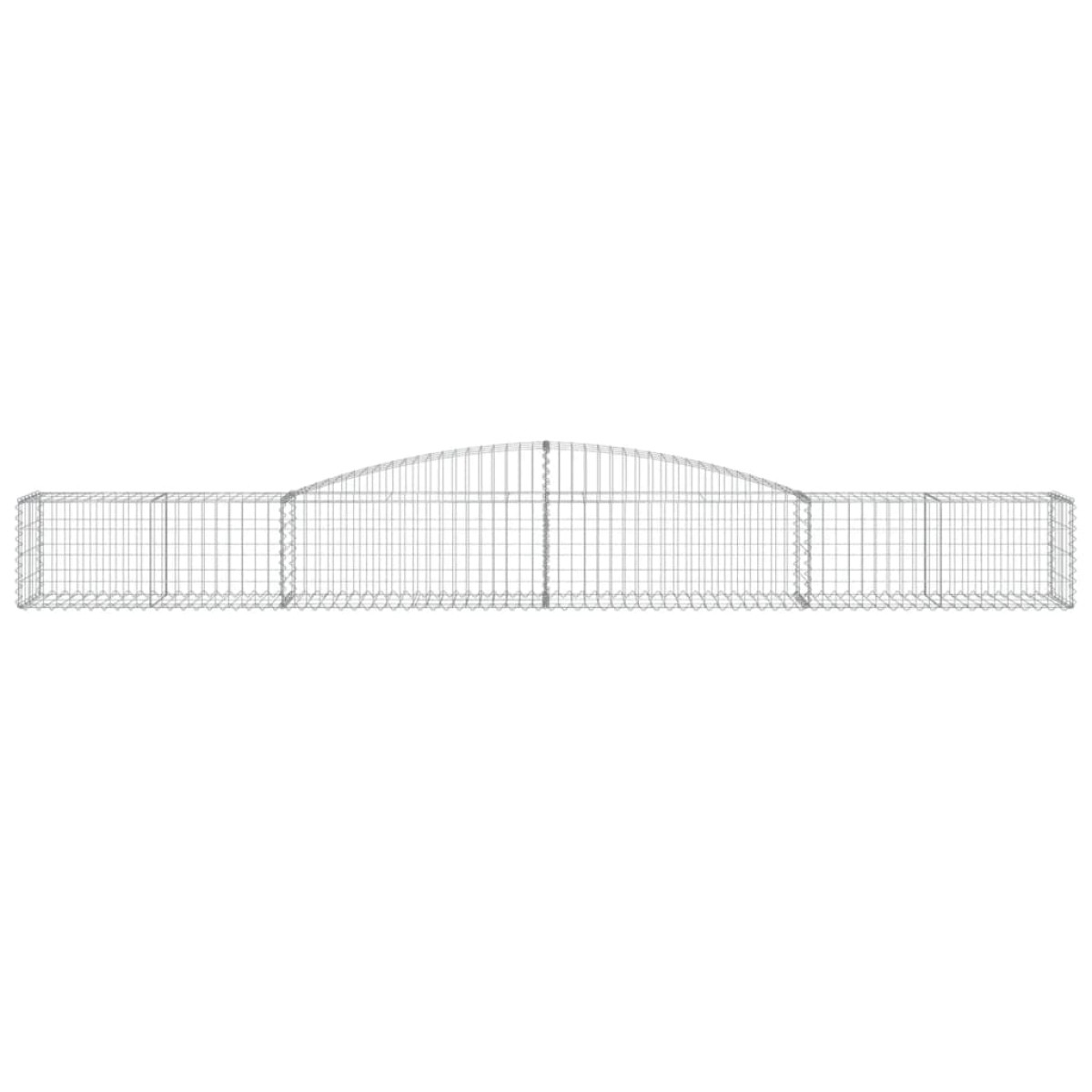 vidaXL Συρματοκιβώτια Τοξωτά 10 τεμ. 400x50x40/60 εκ. Γαλβαν. Ατσάλι