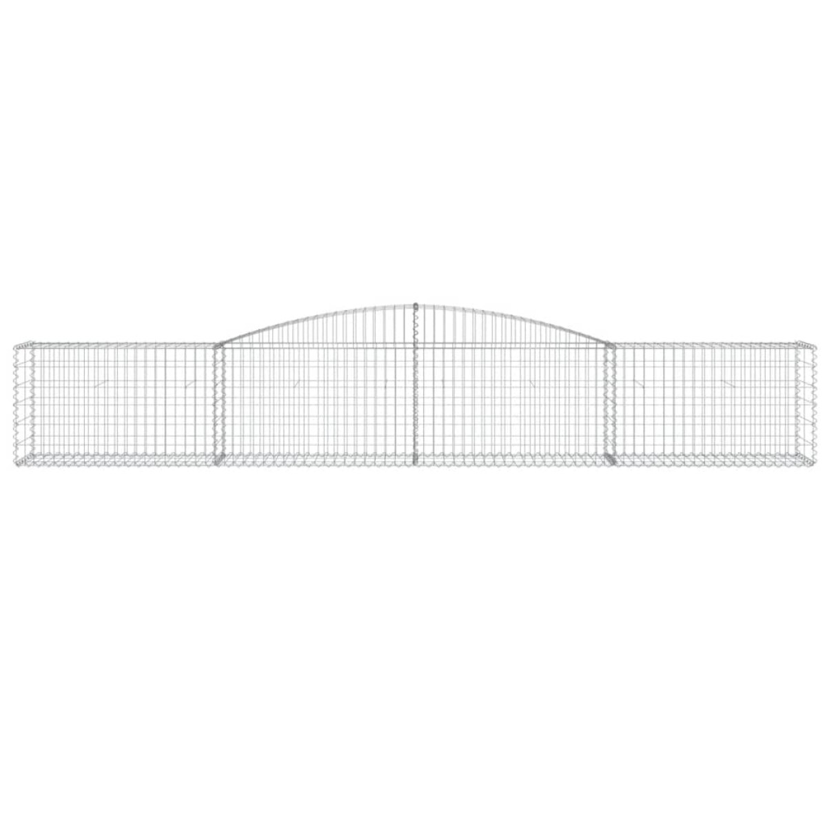 vidaXL Συρματοκιβώτια Τοξωτά 9 τεμ. 400x50x60/80 εκ. Γαλβαν. Ατσάλι