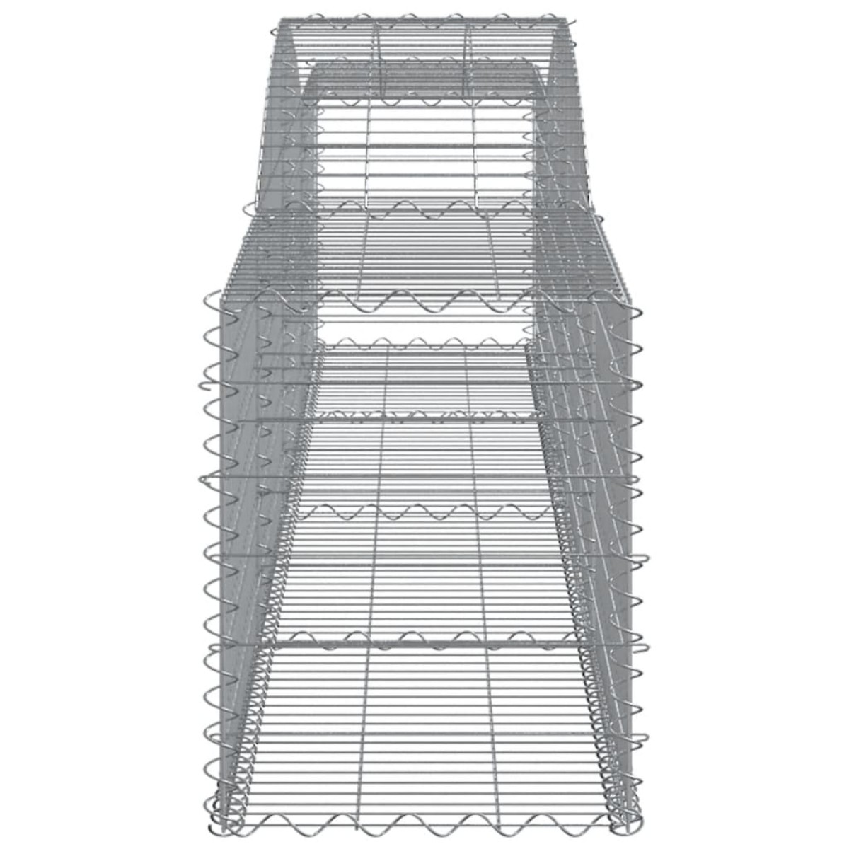 vidaXL Συρματοκιβώτια Τοξωτά 9 τεμ. 400x50x60/80 εκ. Γαλβαν. Ατσάλι