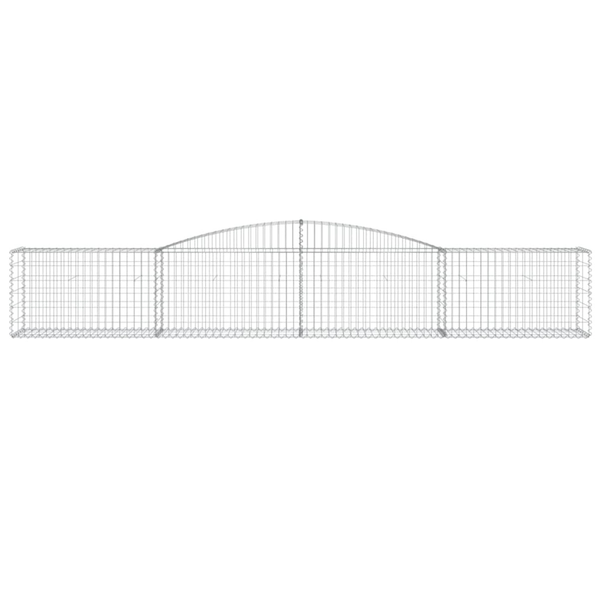vidaXL Συρματοκιβώτια Τοξωτά 10 τεμ. 400x50x60/80 εκ. Γαλβαν. Ατσάλι