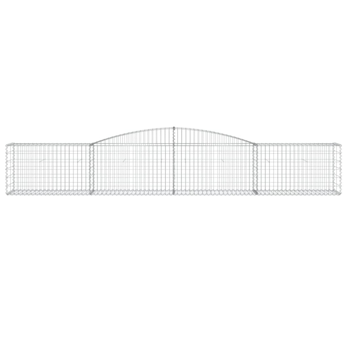 vidaXL Συρματοκιβώτια Τοξωτά 15 τεμ. 400x50x60/80 εκ. Γαλβαν. Ατσάλι