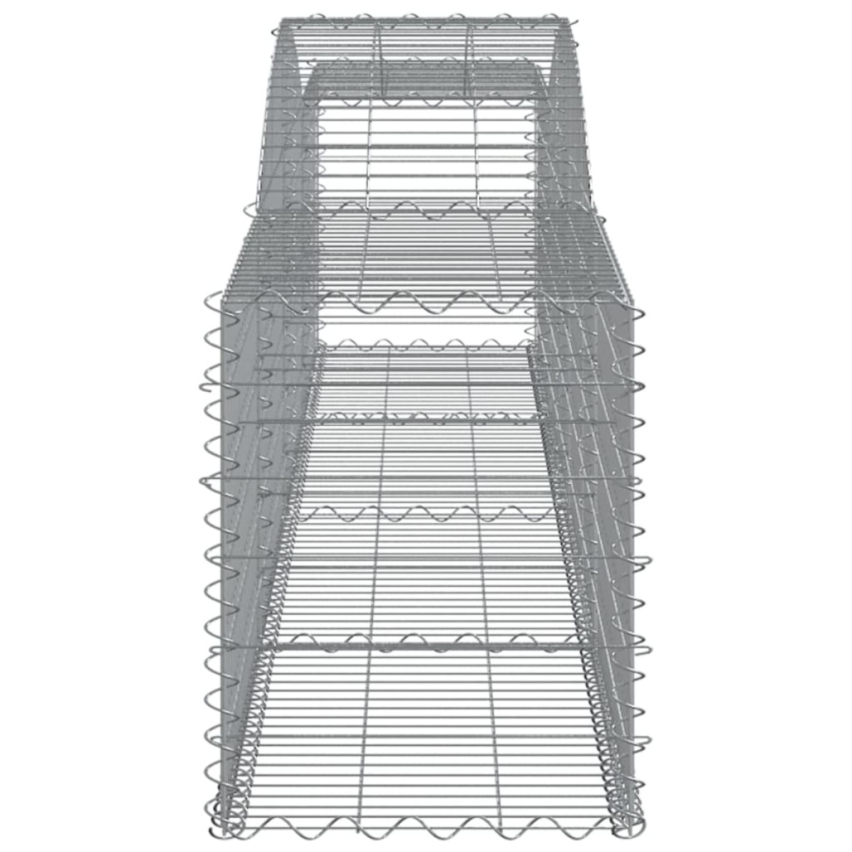 vidaXL Συρματοκιβώτια Τοξωτά 15 τεμ. 400x50x60/80 εκ. Γαλβαν. Ατσάλι