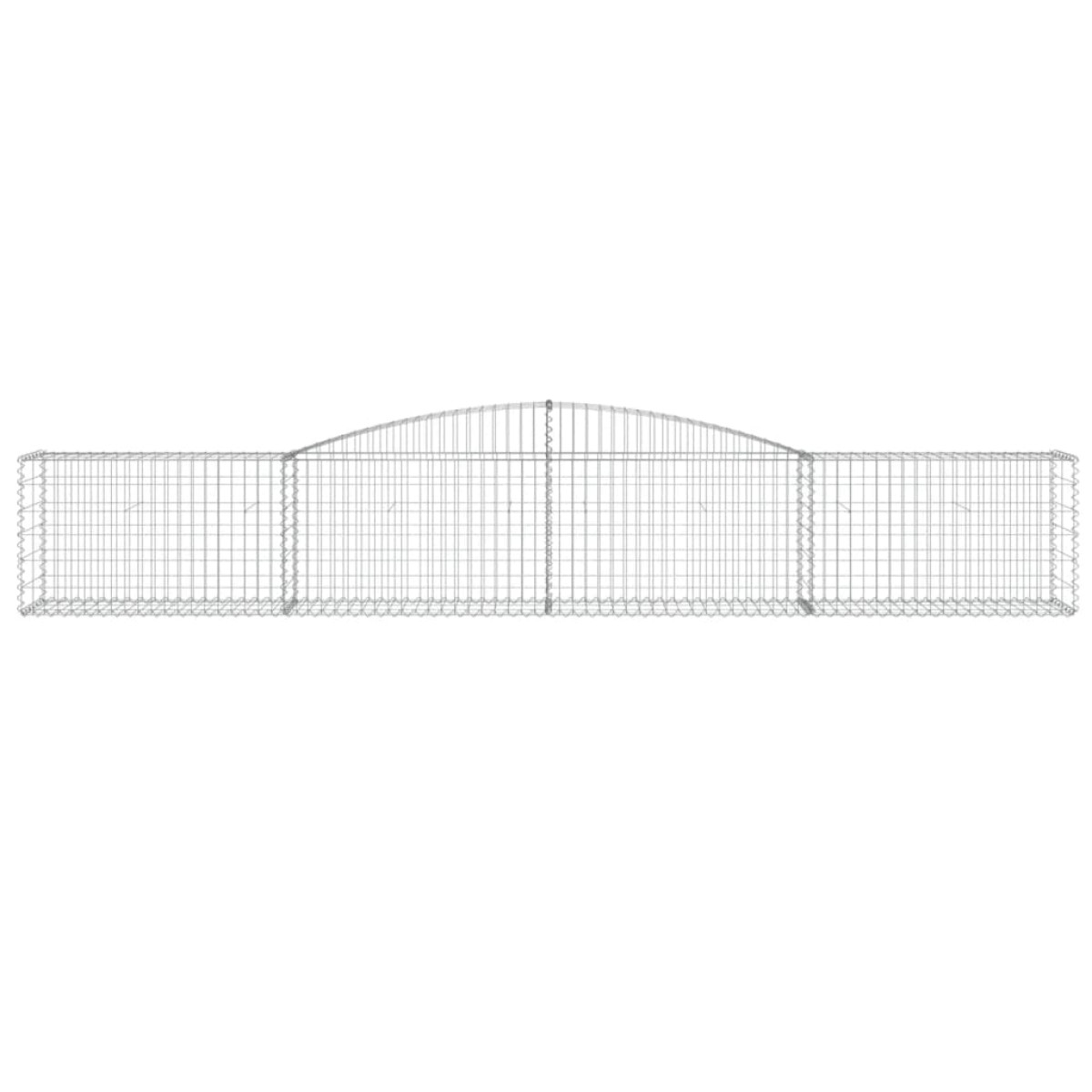 vidaXL Συρματοκιβώτια Τοξωτά 20 τεμ. 400x50x60/80 εκ. Γαλβαν. Ατσάλι