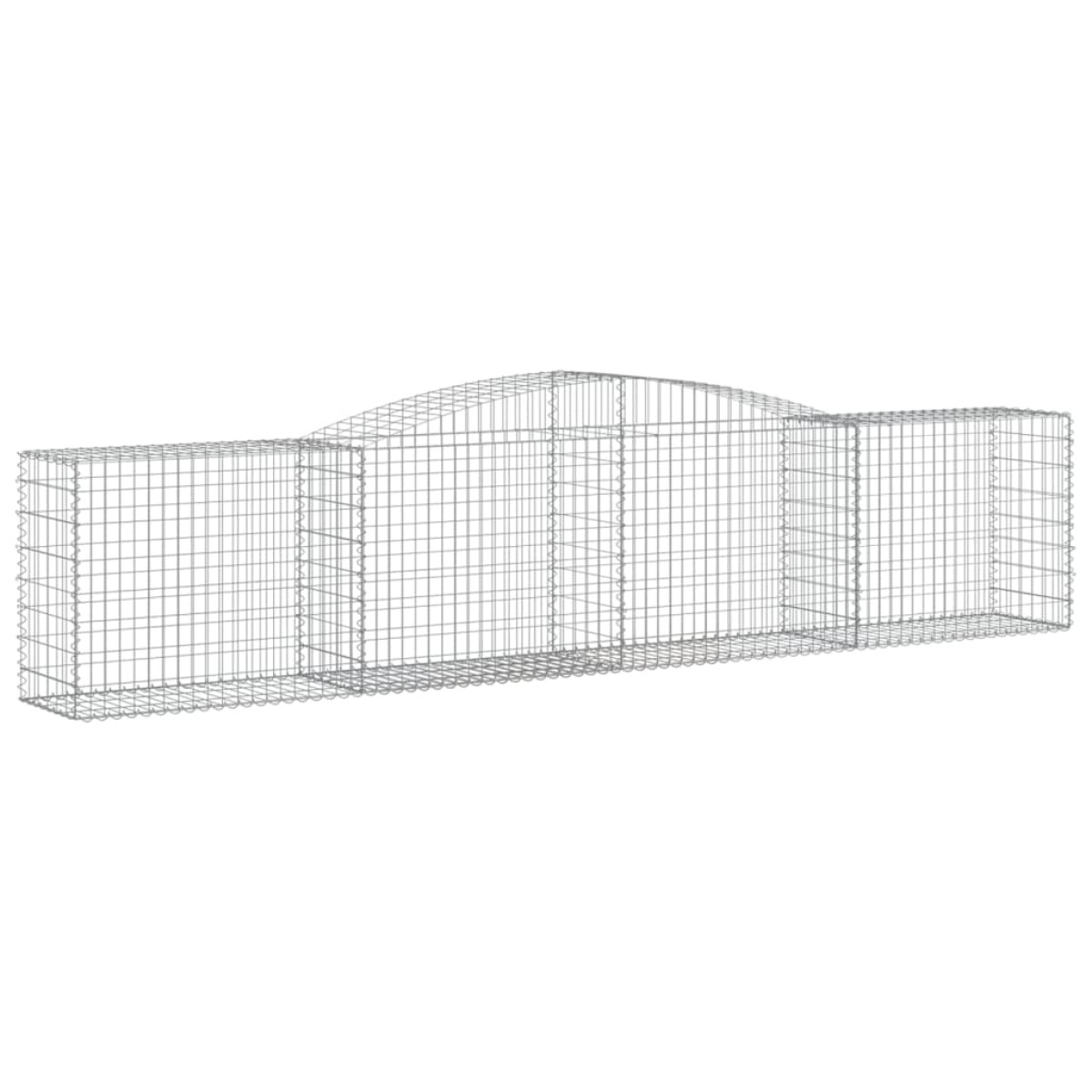 vidaXL Συρματοκιβώτια Τοξωτά 2 τεμ. 400x50x80/100 εκ. Γαλβαν. Ατσάλι