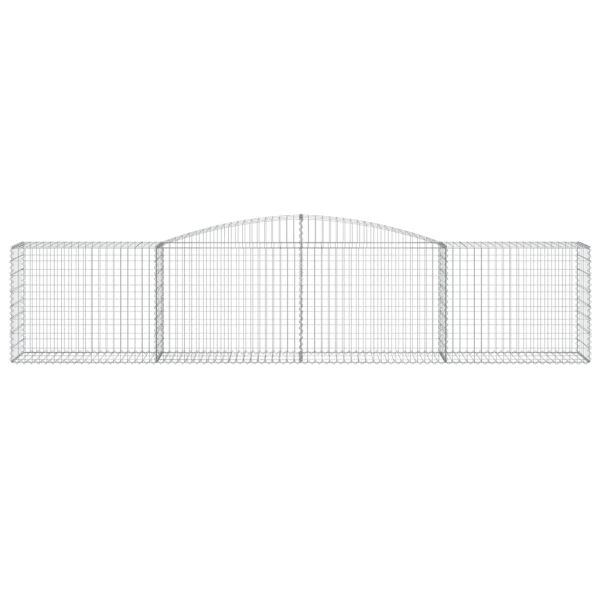 vidaXL Συρματοκιβώτια Τοξωτά 2 τεμ. 400x50x80/100 εκ. Γαλβαν. Ατσάλι