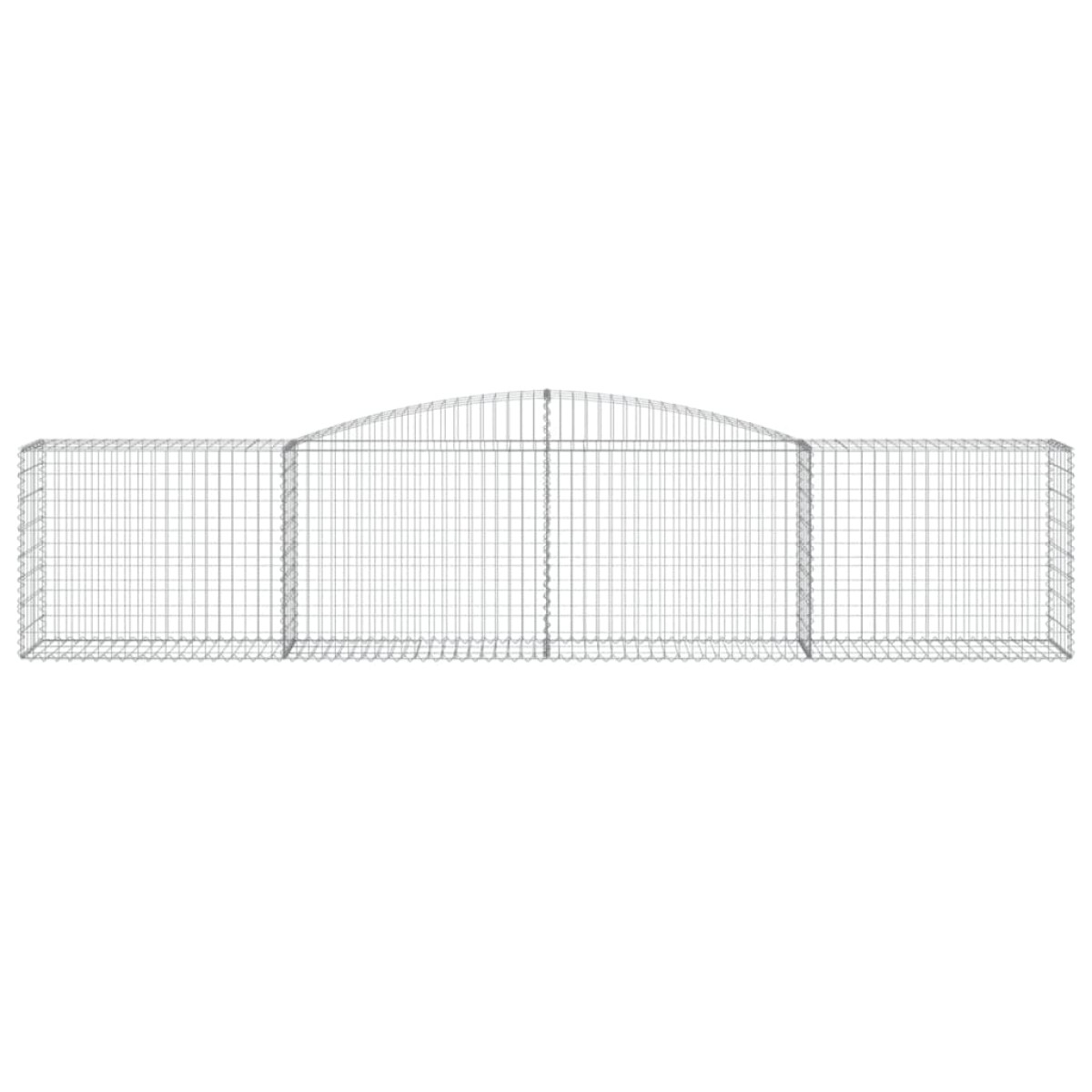 vidaXL Συρματοκιβώτια Τοξωτά 5 τεμ. 400x50x80/100 εκ. Γαλβαν. Ατσάλι