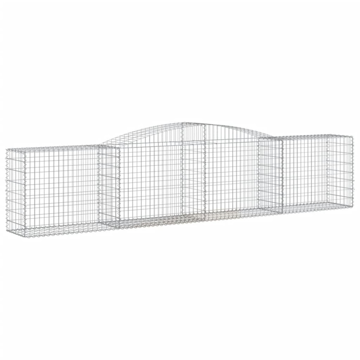 vidaXL Συρματοκιβώτια Τοξωτά 8 τεμ. 400x50x80/100 εκ. Γαλβαν. Ατσάλι