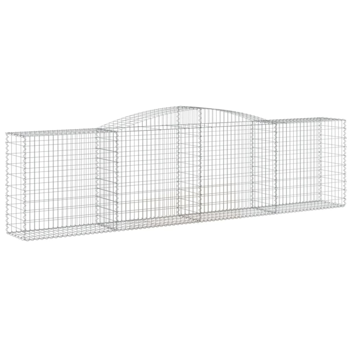 vidaXL Συρματοκιβώτια Τοξωτά 2 τεμ. 400x50x100/120 εκ. Γαλβαν. Ατσάλι