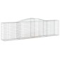 vidaXL Συρματοκιβώτια Τοξωτά 4 τεμ. 400x50x100/120 εκ. Γαλβαν. Ατσάλι