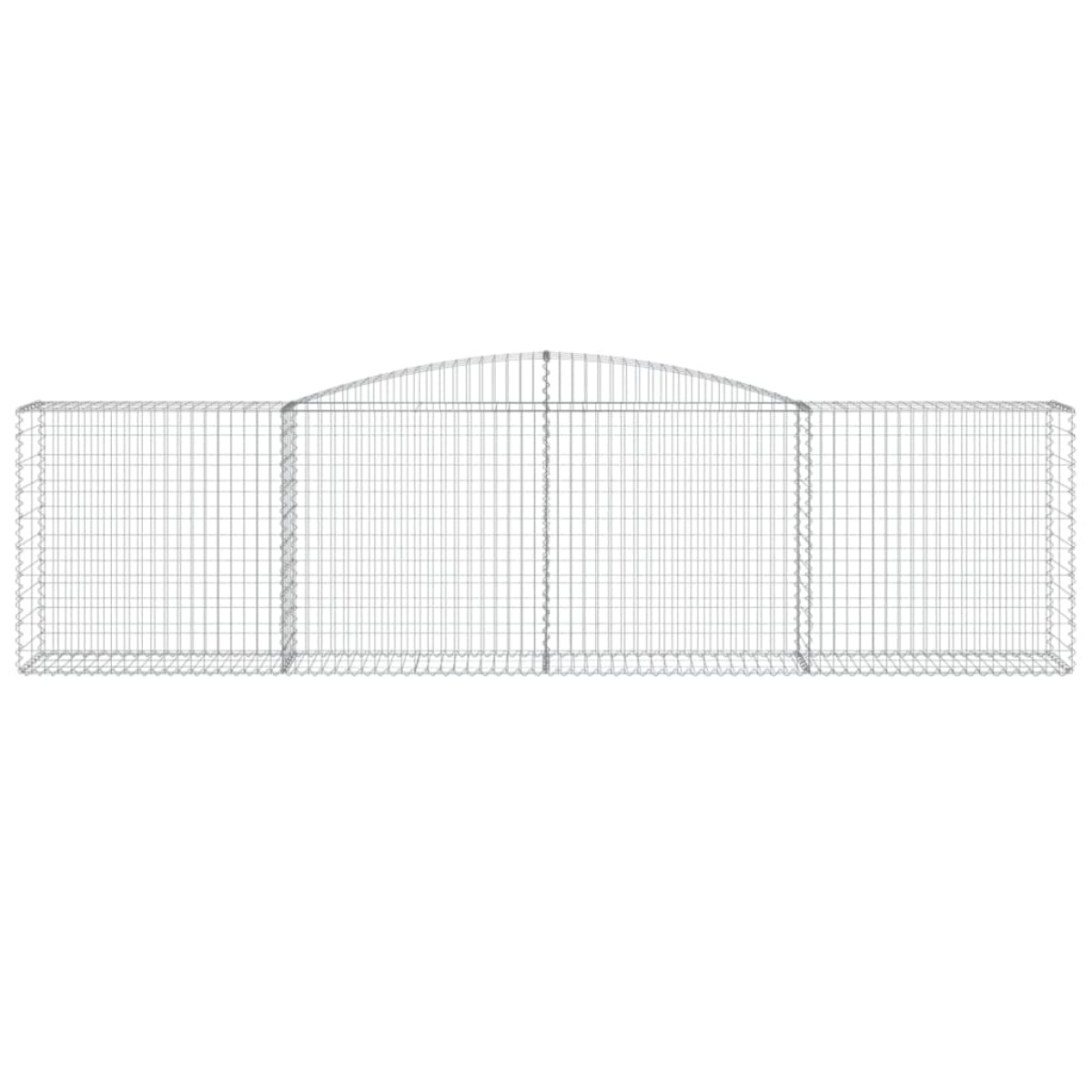 vidaXL Συρματοκιβώτια Τοξωτά 5 τεμ. 400x50x100/120 εκ. Γαλβαν. Ατσάλι