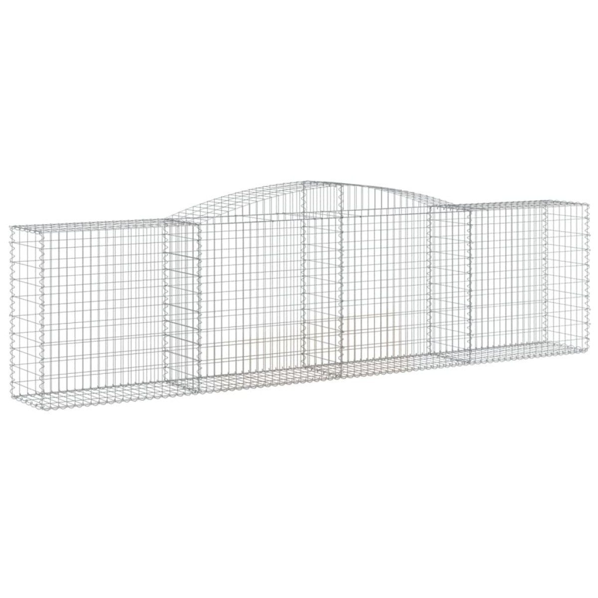 vidaXL Συρματοκιβώτια Τοξωτά 7 τεμ. 400x50x100/120 εκ. Γαλβαν. Ατσάλι