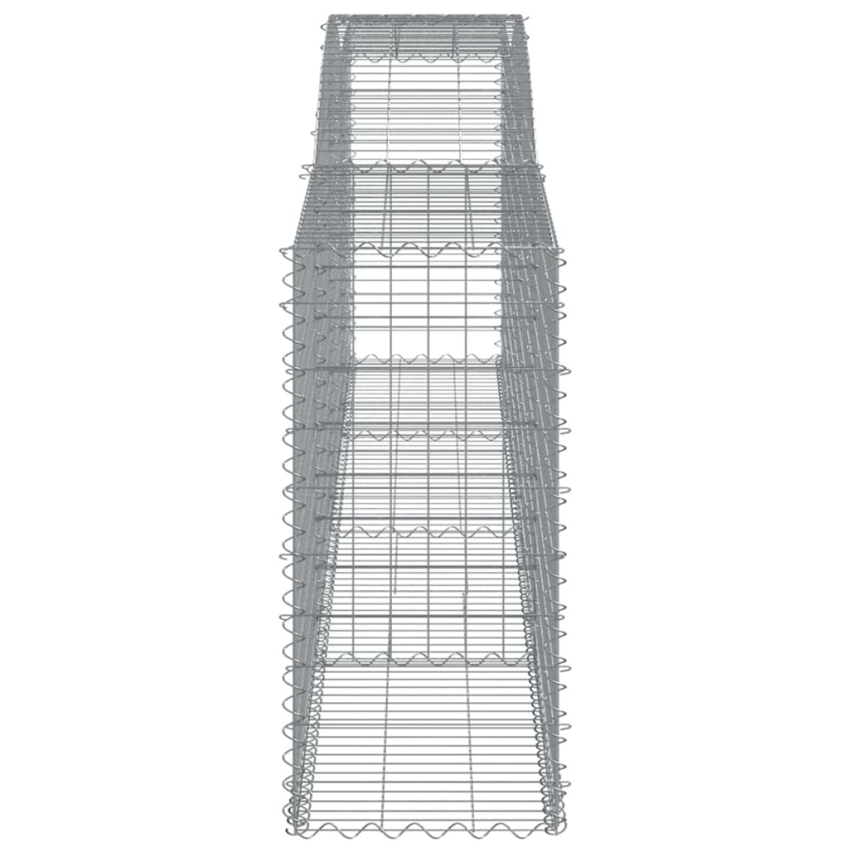 vidaXL Συρματοκιβώτια Τοξωτά 9 τεμ. 400x50x100/120 εκ. Γαλβαν. Ατσάλι