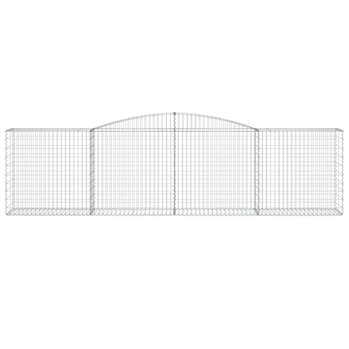 vidaXL Συρματοκιβώτια Τοξωτά 10 τεμ. 400x50x100/120 εκ. Γαλβαν. Ατσάλι