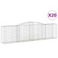 vidaXL Συρματοκιβώτια Τοξωτά 20 τεμ. 400x50x100/120 εκ. Γαλβαν. Ατσάλι