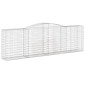 vidaXL Συρματοκιβώτια Τοξωτά 6 τεμ. 400x50x120/140 εκ. Γαλβαν. Ατσάλι