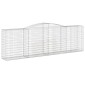 vidaXL Συρματοκιβώτια Τοξωτά 7 τεμ. 400x50x120/140 εκ. Γαλβαν. Ατσάλι