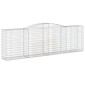 vidaXL Συρματοκιβώτια Τοξωτά 9 τεμ. 400x50x120/140 εκ. Γαλβαν. Ατσάλι