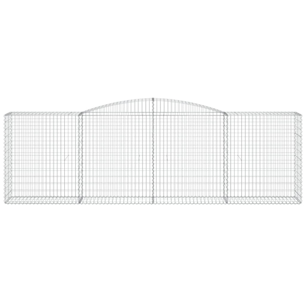 vidaXL Συρματοκιβώτια Τοξωτά 15 τεμ. 400x50x120/140 εκ. Γαλβαν. Ατσάλι