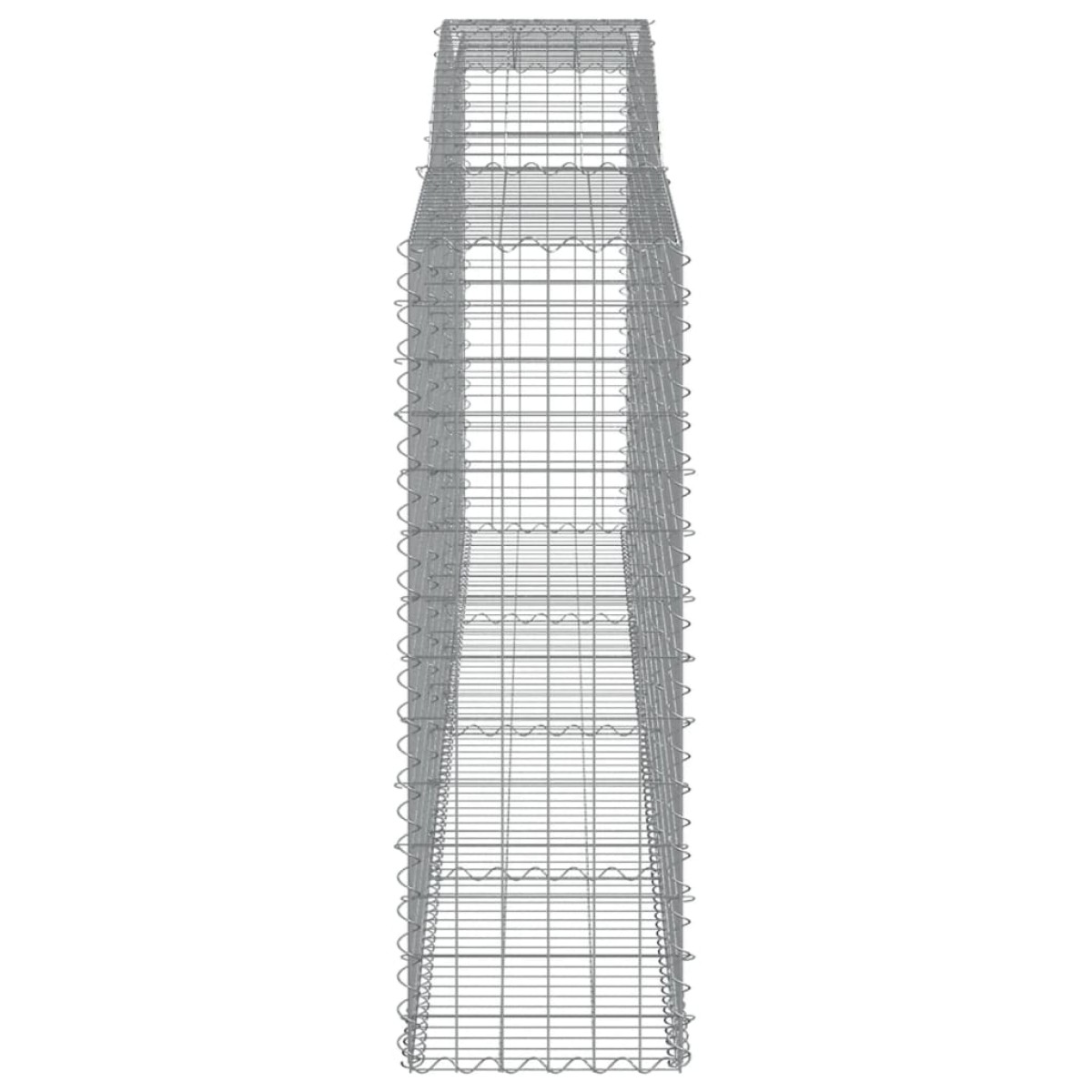 vidaXL Συρματοκιβώτια Τοξωτά 2 τεμ. 400x50x140/160 εκ. Γαλβαν. Ατσάλι