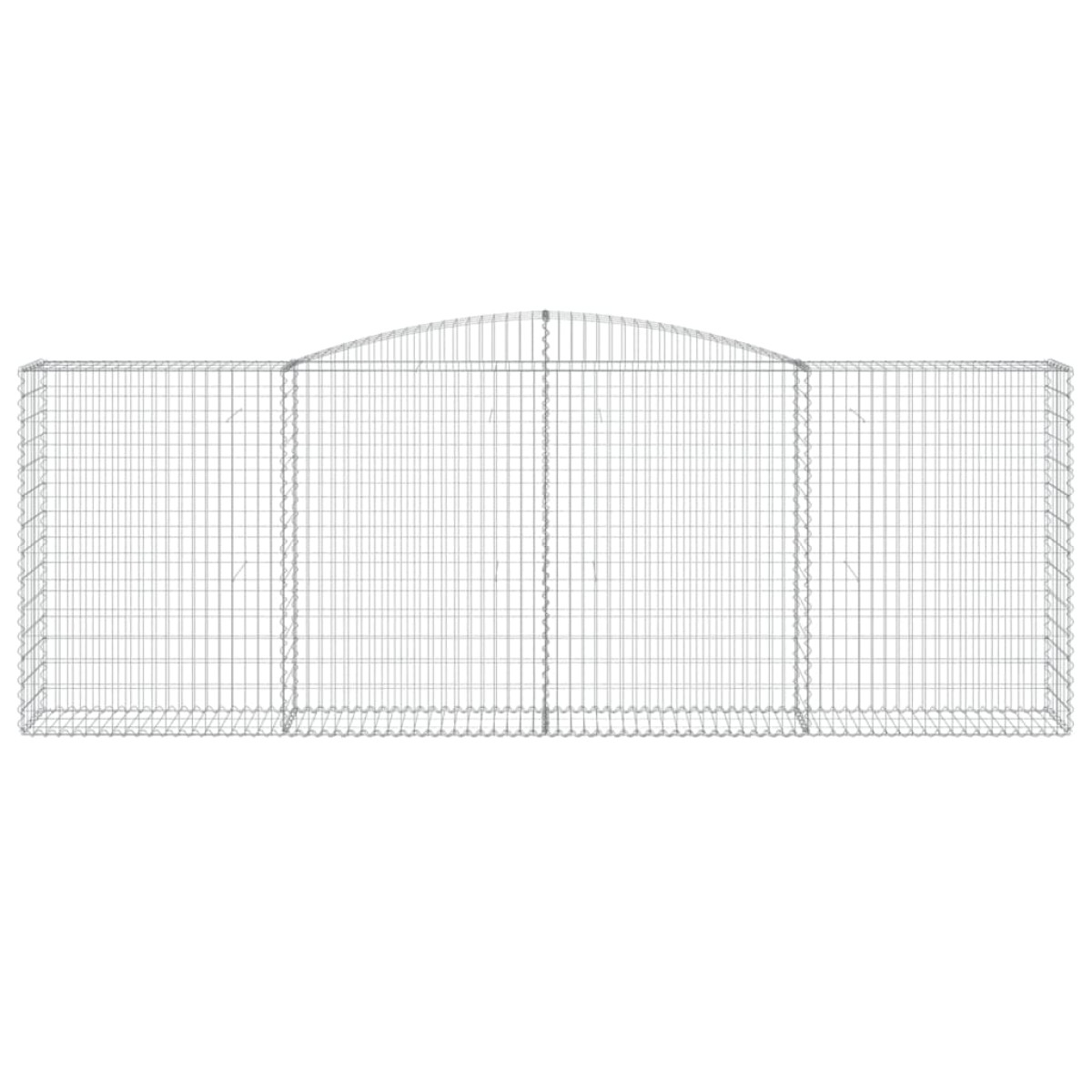 vidaXL Συρματοκιβώτια Τοξωτά 6 τεμ. 400x50x140/160 εκ. Γαλβαν. Ατσάλι
