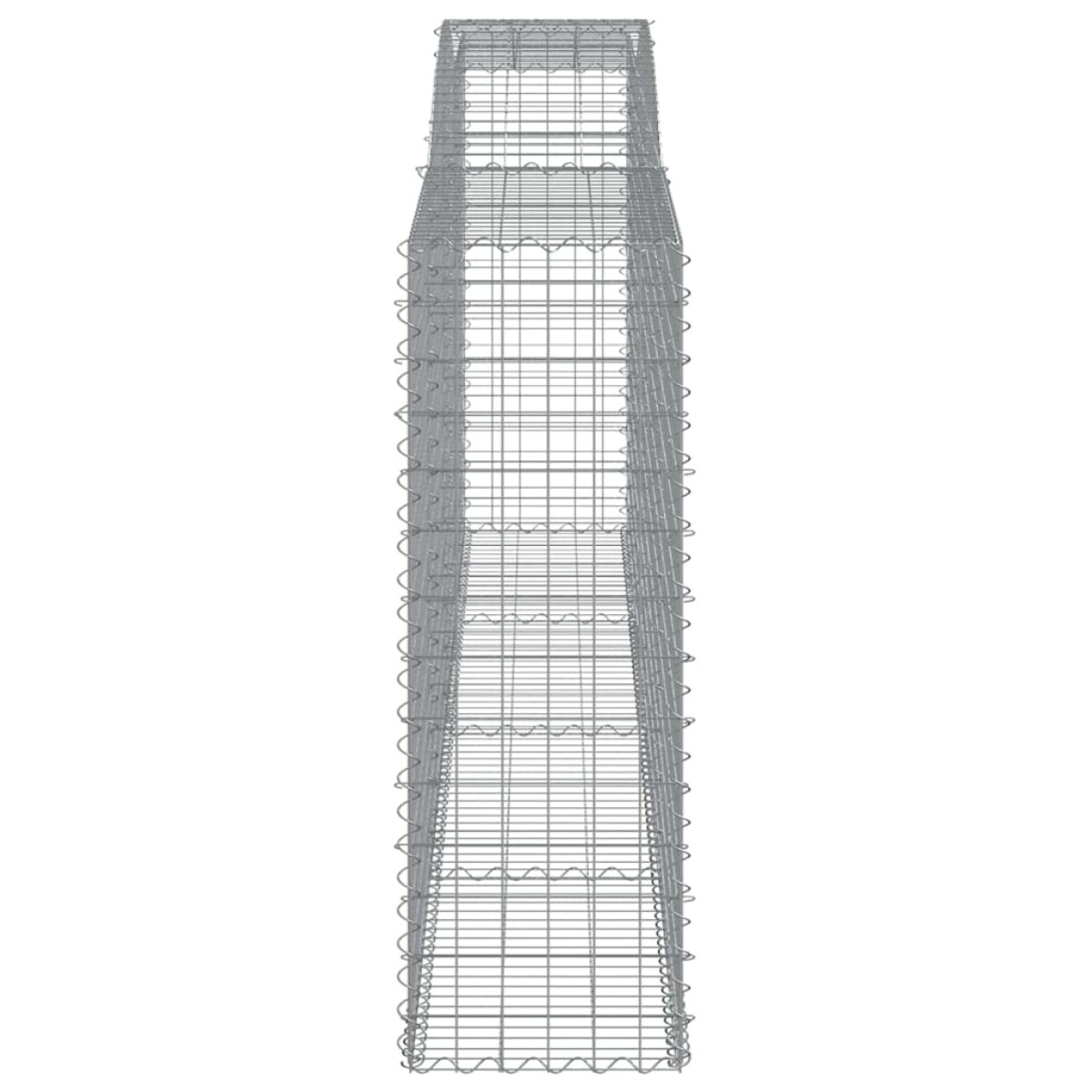vidaXL Συρματοκιβώτια Τοξωτά 8 τεμ. 400x50x140/160 εκ. Γαλβαν. Ατσάλι