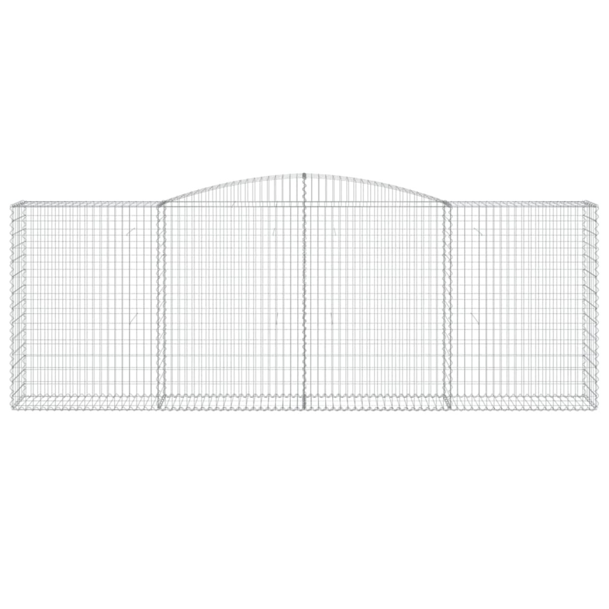 vidaXL Συρματοκιβώτια Τοξωτά 10 τεμ. 400x50x140/160 εκ. Γαλβαν. Ατσάλι