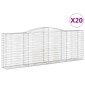 vidaXL Συρματοκιβώτια Τοξωτά 20 τεμ. 400x50x140/160 εκ. Γαλβαν. Ατσάλι
