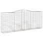 vidaXL Συρματοκιβώτια Τοξωτά 2 τεμ. 400x50x160/180 εκ. Γαλβαν. Ατσάλι