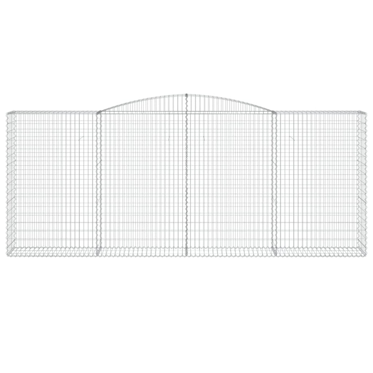 vidaXL Συρματοκιβώτια Τοξωτά 4 τεμ. 400x50x160/180 εκ. Γαλβαν. Ατσάλι