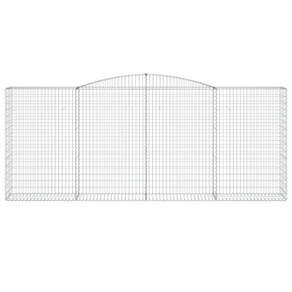 vidaXL Συρματοκιβώτια Τοξωτά 5 τεμ. 400x50x160/180 εκ. Γαλβαν. Ατσάλι