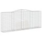 vidaXL Συρματοκιβώτια Τοξωτά 7 τεμ. 400x50x160/180 εκ. Γαλβαν. Ατσάλι