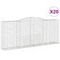 vidaXL Συρματοκιβώτια Τοξωτά 20 τεμ. 400x50x160/180 εκ. Γαλβαν. Ατσάλι