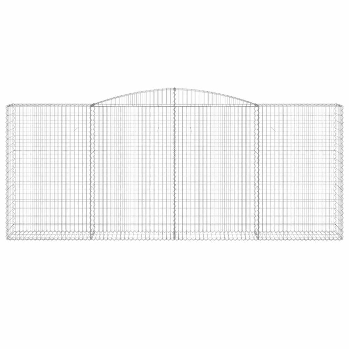 vidaXL Συρματοκιβώτια Τοξωτά 25 τεμ. 400x50x160/180 εκ. Γαλβαν. Ατσάλι