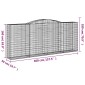 vidaXL Συρματοκιβώτια Τοξωτά 25 τεμ. 400x50x160/180 εκ. Γαλβαν. Ατσάλι