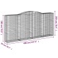 vidaXL Συρματοκιβώτια Τοξωτά 2 τεμ. 400x50x180/200 εκ. Γαλβαν. Ατσάλι