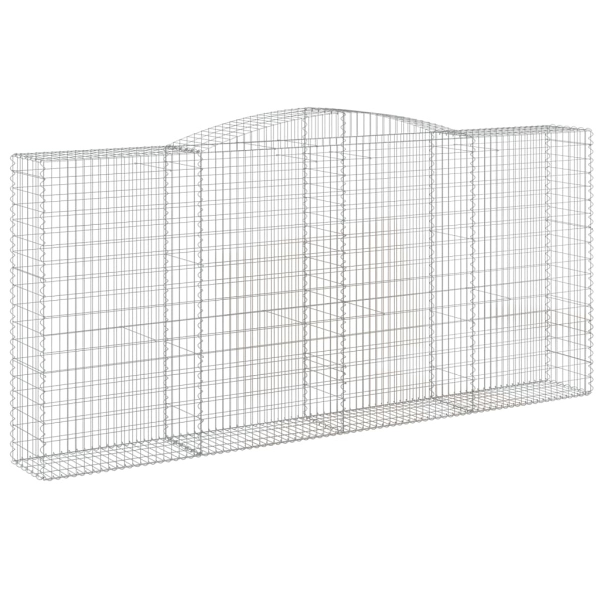 vidaXL Συρματοκιβώτια Τοξωτά 3 τεμ. 400x50x180/200 εκ. Γαλβαν. Ατσάλι