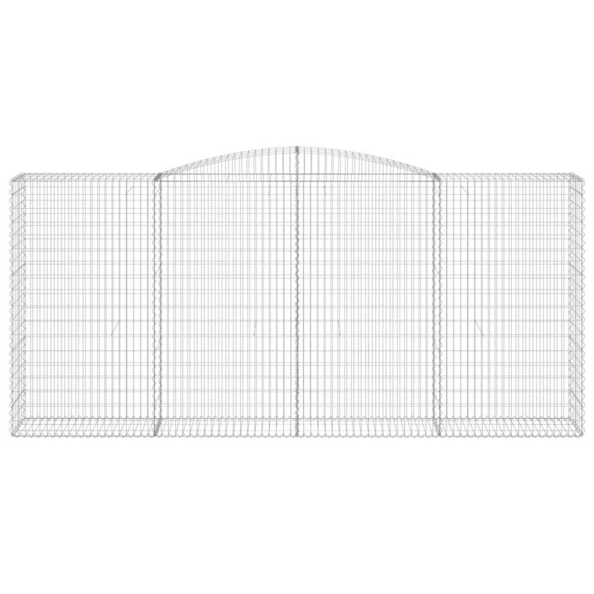 vidaXL Συρματοκιβώτια Τοξωτά 3 τεμ. 400x50x180/200 εκ. Γαλβαν. Ατσάλι