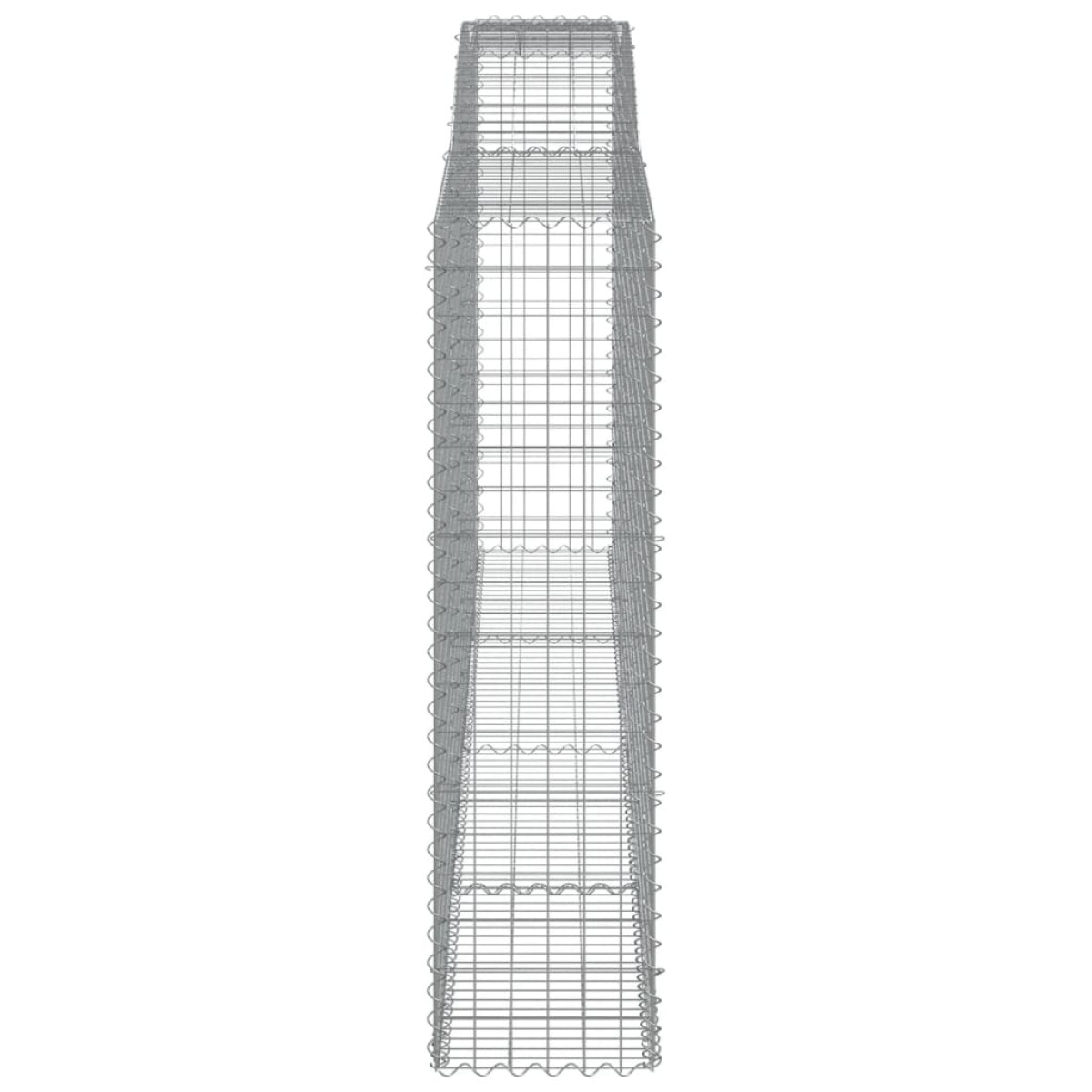 vidaXL Συρματοκιβώτια Τοξωτά 4 τεμ. 400x50x180/200 εκ. Γαλβαν. Ατσάλι