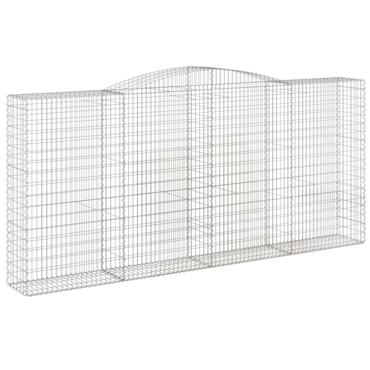 vidaXL Συρματοκιβώτια Τοξωτά 6 τεμ. 400x50x180/200 εκ. Γαλβαν. Ατσάλι