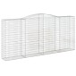 vidaXL Συρματοκιβώτια Τοξωτά 8 τεμ. 400x50x180/200 εκ. Γαλβαν. Ατσάλι