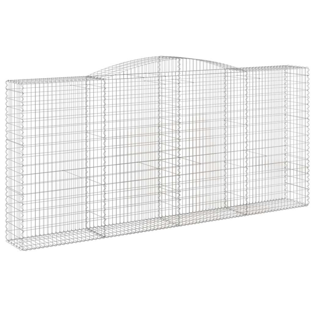 vidaXL Συρματοκιβώτια Τοξωτά 10 τεμ. 400x50x180/200 εκ. Γαλβαν. Ατσάλι