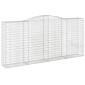 vidaXL Συρματοκιβώτια Τοξωτά 10 τεμ. 400x50x180/200 εκ. Γαλβαν. Ατσάλι