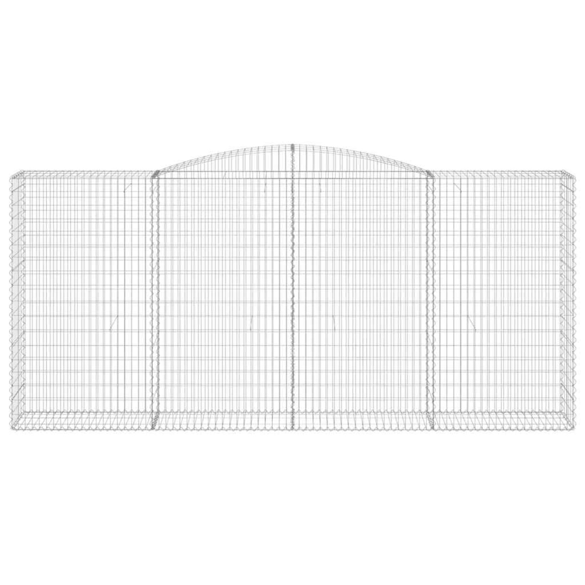 vidaXL Συρματοκιβώτια Τοξωτά 10 τεμ. 400x50x180/200 εκ. Γαλβαν. Ατσάλι
