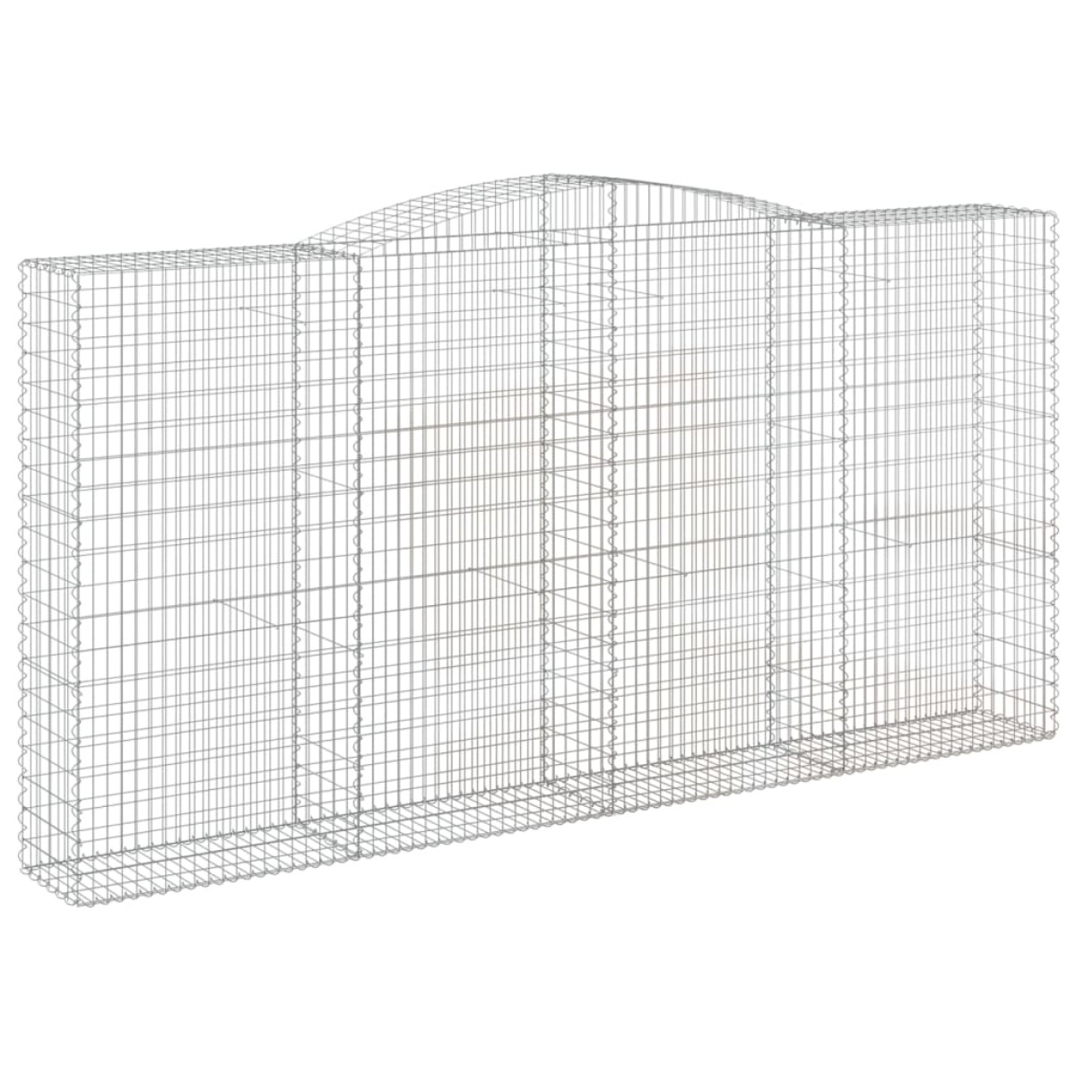 vidaXL Συρματοκιβώτια Τοξωτά 4 τεμ. 400x50x200/220 εκ. Γαλβαν. Ατσάλι